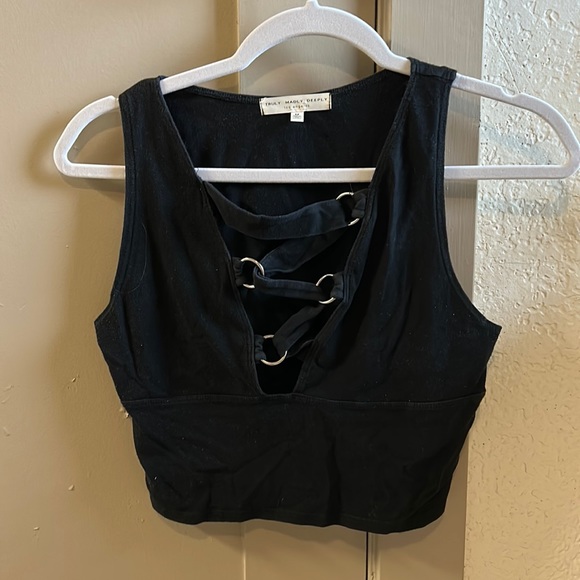 Truly Madly Deeply Tops - Black Tank Top